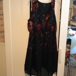 Mossimo XXL Sheer Printed Hi-Lo Empire Waist Dress